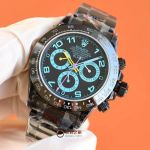 ROLEX Daytona Black Bezel Replica 7750 Movement Blaken 40*12.3MM 904L Steel Black with Blue Watch